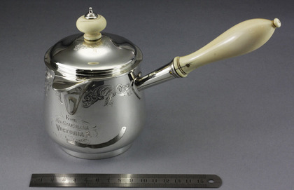 Royal Silver Brandy Saucepan - Queen Victoria, Prince Christian Victor, Boer War